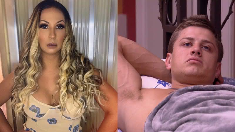 Valesca Popozuda em clique nas redes e Lucas Gallina no BBB20 - Instagram/Globoplay