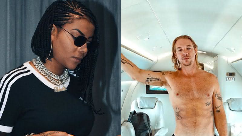 Ludmilla e Diplo em postagens das redes sociais - Reprodução/Instagram