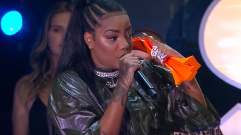 Ludmilla no palco do Prêmio Multishow, na arena Jeunesse, no Rio de Janeiro - YouTube/Multishow