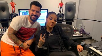 Dennis DJ e Ludmilla em estúdio de gravação - Instagram