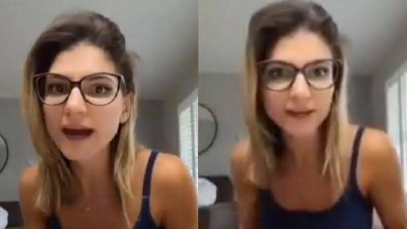 Luísa Nunes durante vídeo publicado em seu perfil - Instagram