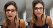 Luísa Nunes durante vídeo publicado em seu perfil - Instagram