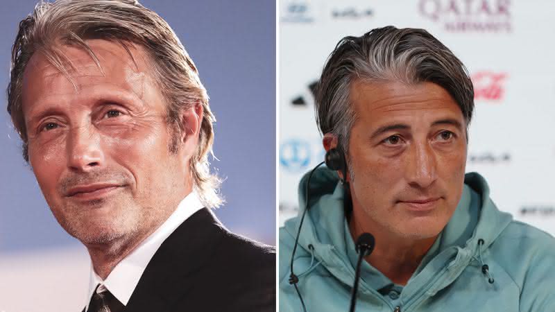O ator Mads Mikkelsen foi confundido com o técnico da da Suíça, Murat Yakin - Vittorio Zunino Celotto/Mohamed Farag/Getty Images