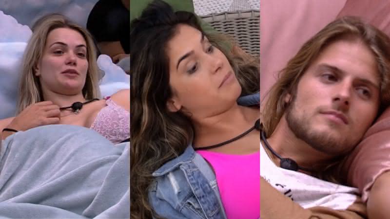 Marcela geralmente dorme com Gizelly na casa, mas pediu para ficar com Daniel - Reprodução/Globoplay