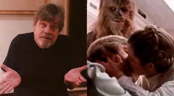 Intérprete de Luke Skywalker, Mark Hamill esclareceu a polêmica do suposto beijo incestuoso entre seu personagem e Leia (Carrie Fisher) em Star Wars - Instagram/YouTube