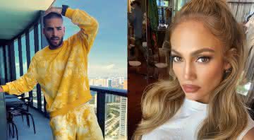 Maluma e JLO em publicação nas redes sociais - Reprodução/Instagram