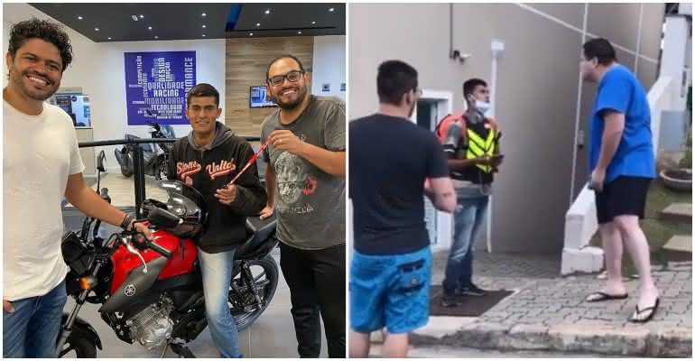 Matheus Pires, de 19 anos, ganhou uma moto e um perfil no Instagram criou uma vaquinha com meta de 150 mil reais para o jovem - Reprodução/Instagram