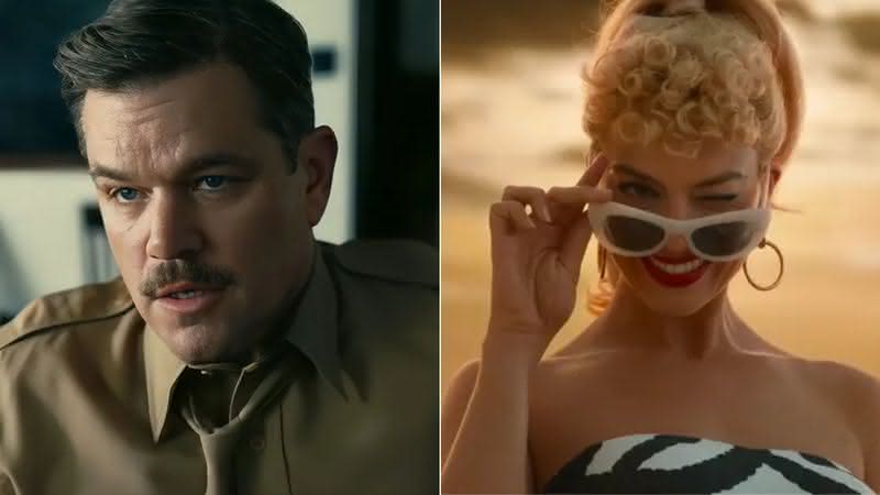 Matt Damon não acredita em rivalidade entre "Oppenheimer" e "Barbie": "As pessoas podem ver dois filmes" - Divulgação/Universal Pictures/Warner Bros. Pictures