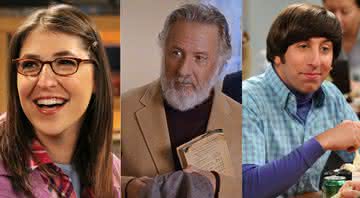 Montagem com Mayim Bialik, Dustin Hoffman  e Simon Helberg - Divulgação/CBS/Netflix