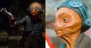 Maz Kanata em Os Últimos Jedi e a personagem em Star Wars: A Ascensão Skywalker - Disney/Lucasfilm