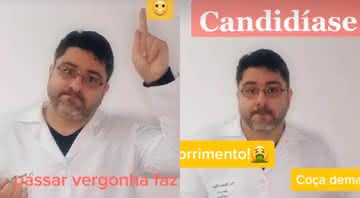 Médico Norberto Maffei em vídeo da "dança da candidíase" em seu perfil - Tik Tok