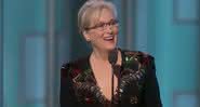 Meryl Streep durante o Golden Globes 2017 - YouTube