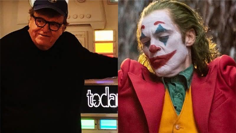 Diretor de Tiros em Columbine, Michael Moore disse que o maior perigo à sociedade é não assistir ao Coringa - Reprodução/Instagram/Divulgação/Warner Bros.