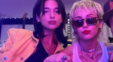 Miley esteve em estúdio com Dua recentemente - Reprodução/Instagram