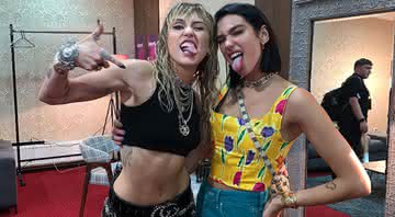 Dua Lipa e Miley Cyrus - Reprodução/Instagram