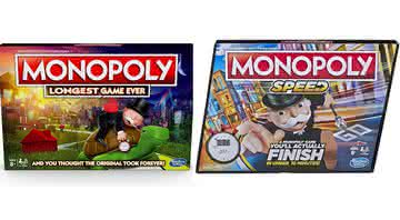 Caixas de Monopoly Longest Game Ever e Monopoly Speed - Hasbro