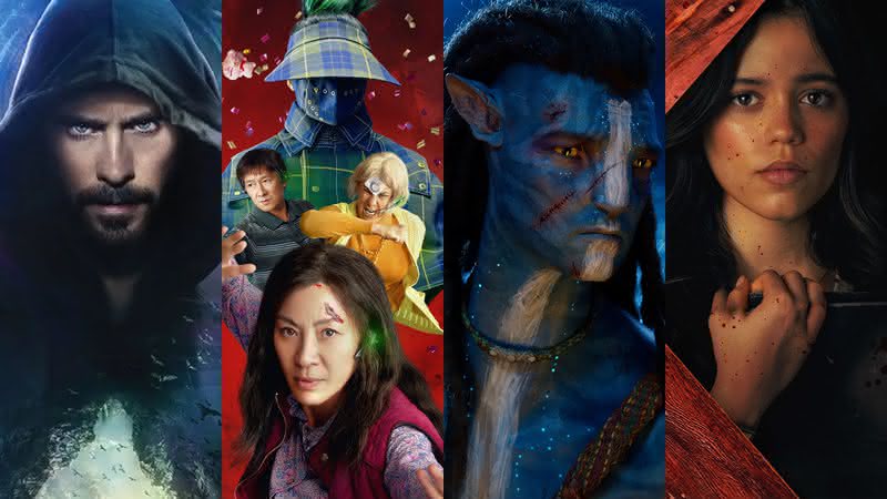 "Morbius", "Tudo em Todo o Lugar ao Mesmo Tempo" e mais destaques do cinema em 2022 - Divulgação/Sony Pictures/A24/20th Century Studios