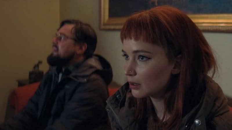 Jennifer Lawrence e Leonardo DiCaprio são os protagonistas de "Não Olhe Para Cima" - Divulgação/Netflix