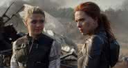 Natasha Romanoff (Scarlett Johansson) e Yelena Belov (Florence Pugh) em "Viúva Negra" - Reprodução/Marvel Studios