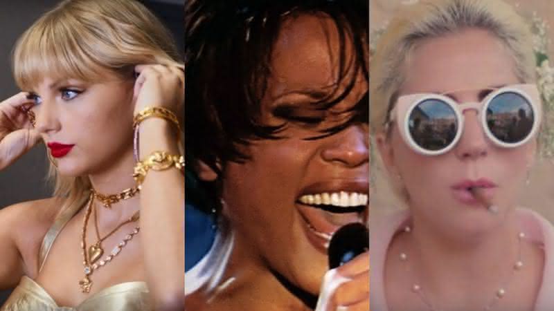 Taylor Swift, Whitney Houston e Lady Gaga em trailer de documentários - Divulgação/Netflix