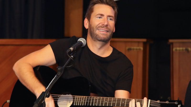 Chad Kroeger, vocalista do Nickelback durante show em São Paulo - Patrícia Devoraes/AgNews