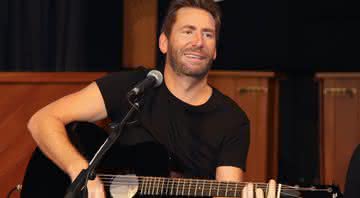 Chad Kroeger, vocalista do Nickelback durante show em São Paulo - Patrícia Devoraes/AgNews