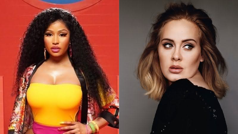 Nicki Minaj e Adele - Instagram/Divulgação/Columbia Records