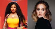 Nicki Minaj e Adele - Instagram/Divulgação/Columbia Records