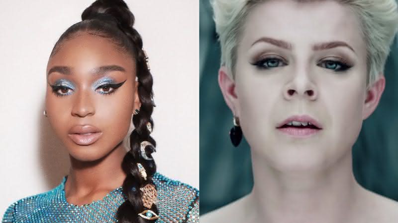 Normani em clique nas redes sociais e Robyn no clipe de Dancing on My Own - Instagram/YouTube