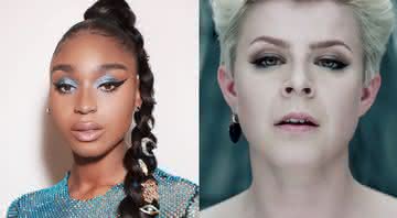 Normani em clique nas redes sociais e Robyn no clipe de Dancing on My Own - Instagram/YouTube