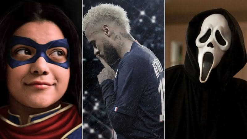 Refilmagens de "Ms. Marvel"; documentário de Neymar Jr.; e mais - Divulgação/Marvel Studios, Netflix, Paramount