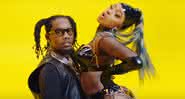 Offset e Cardi B em cena do clipe de Clout - Reprodução/Youtube