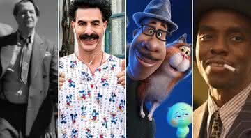 Assista a filmes como "Mank", "Borat: Fita de Cinema Seguinte", "Soul" e outros indicados ao Oscar 2021 - Reprodução/Netflix/Amazon Prime Video/Disney