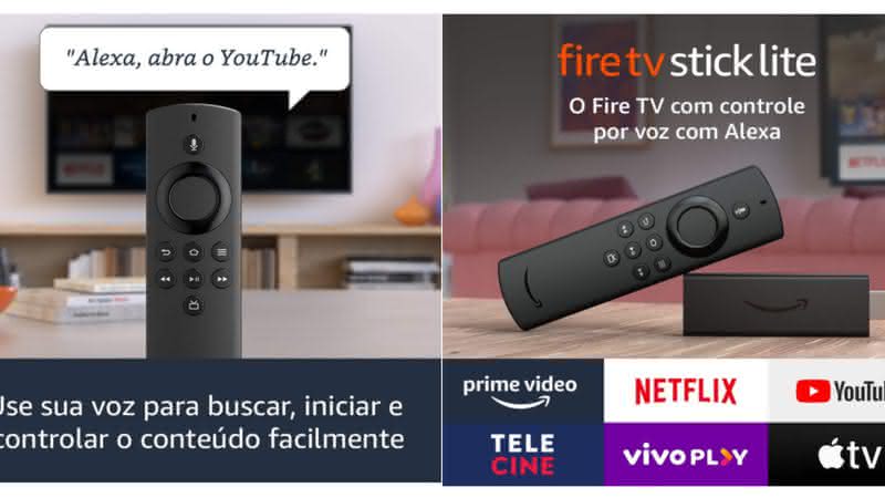 Fire Tv Stick Lite: tudo sobre o novo controle de streaming para sua TV - Reprodução/Amazon