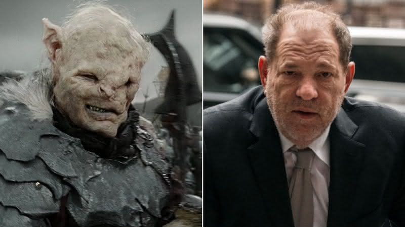 Orc de "O Senhor dos Anéis" foi inspirado na aparência do produtor Harvey Weinstein - Divulgação / New Line Cinema / Getty Images:  Scott Heins