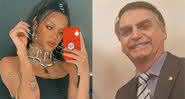 Pabllo Vittar e Jair Bolsonaro com fotos publicadas em seus perfis - Instagram