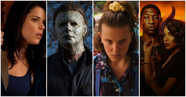 Nesta sexta-feira 13, elencamos os próximos lançamentos de filmes e séries de terror, como "Pânico 5", "Halloween Kills", "Stranger Things" e mais! - Divulgação/Weinstein Co./Universal Pictures/Netflix/HBO