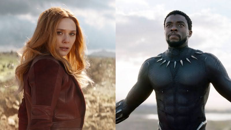 Elizabeth Olsen e Chadwick Boseman no universo Marvel - Reprodução/Marvel