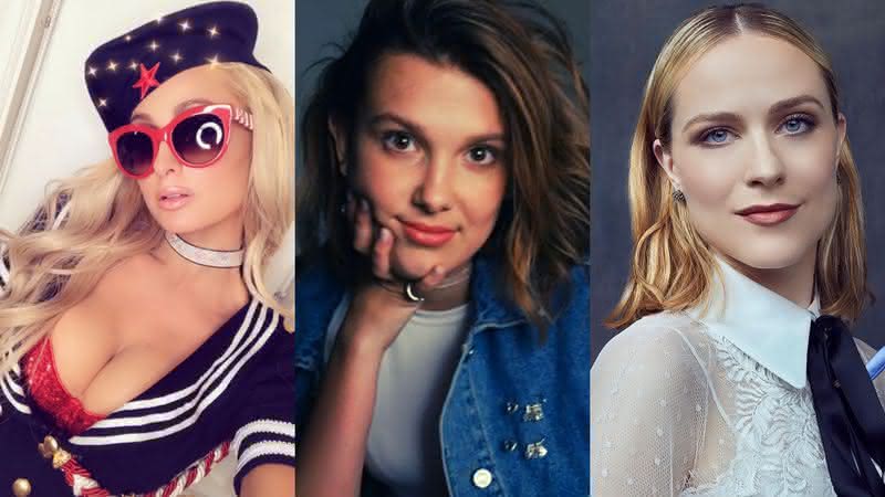 Paris Hilton, Millie Bobby Brown e Evan Rachel Wood - Reprodução/Instagram