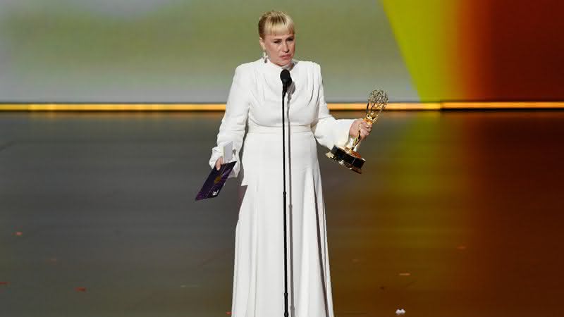 Patricia Arquette durante discurso no Emmy 2019 - Getty Images/Kevin Winer