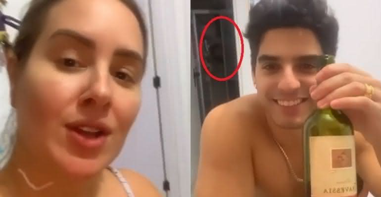 Uma figura misteriosa aparece em um vídeo filmado por Patrícia Leite, do Big Brother Brasil 18 - Instagram