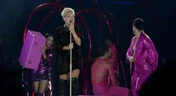 P!nk durante apresentação no Rock in Rio 2019 - Francisco Cepeda/AgNews