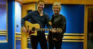 Harry e Jon Bon Jovi nos estúdios Abbey Road - Reprodução/Instagram