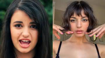 Rebecca Black no clipe de Friday, em 2011, e atualmente - Reorodução/Youtube/Instagram