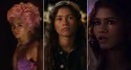 Zendaya em "O Rei do Show", "Homem-Aranha: Longe de Casa" e "Euphoria" - (Divulgação/20th Century Studios/Sony Pictures/HBO)