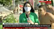 Homem invadiu reportagem de Wânyffer Monteiro - Reprodução/GloboNews