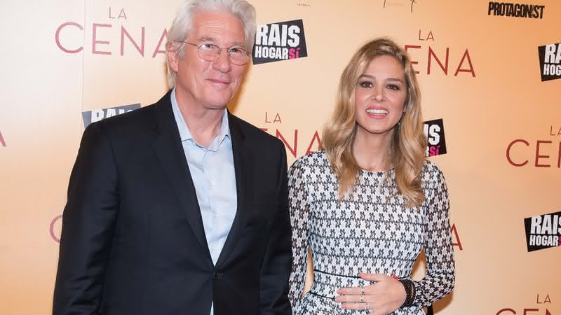 Richard Gere e Alejandra Silva na estreia do filme O Jantar em 2017 - Gabriel Maseda/NurPhoto via Getty Images