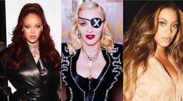 Rihanna, Madonna e Beyoncé - Reprodução/Instagram