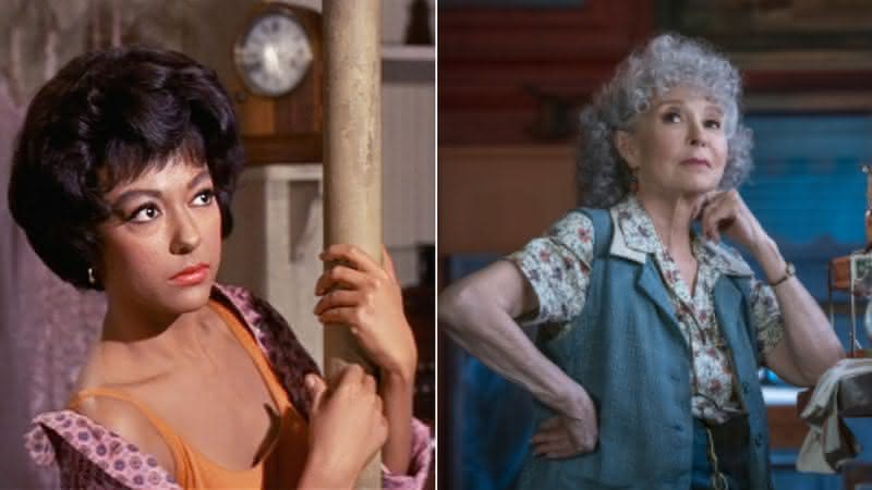 Rita Moreno na versão de 1961 de "Amor, Sublime Amor" e no remake de 2021 - (Divulgação/20th Century Studios)