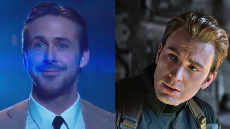 Gosling em La La Land e Evans em Capitão América - Reprodução/Paris Filmes/Marvel Studios